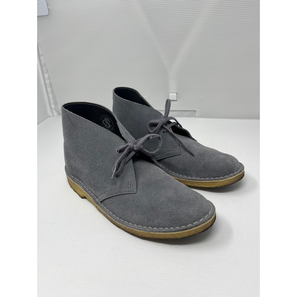 Clarks Originals Desert Boots‎ Blue Grey Suede Chukka Lace Up Shoes Womens 10
